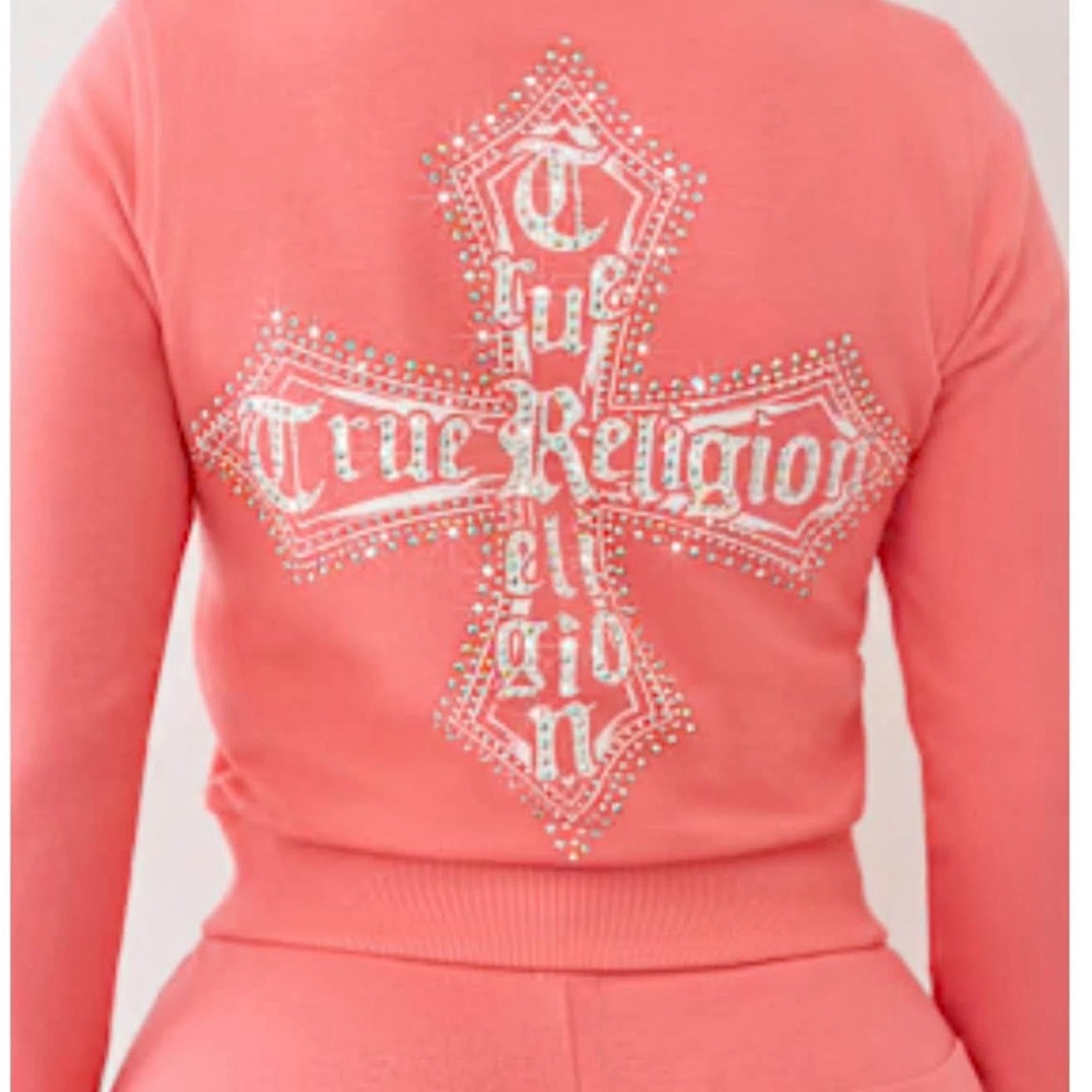True Religion Coral Sweatshirt tracksuit set